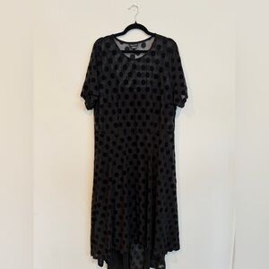 City Chic Black Polka Dot High Low Dress